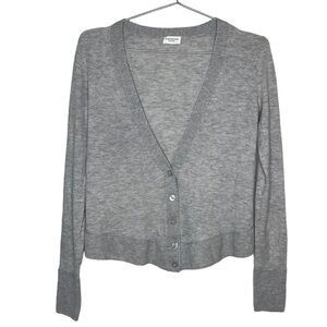 CLUB Monaco Cashmere Button Up Cardigan Ribbed Cuff